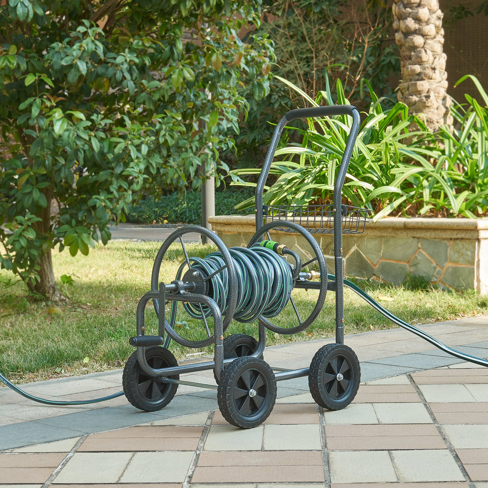 Gelibolu wózek na wąż 3/4 cala maks. 65 m szary [pro.tec]