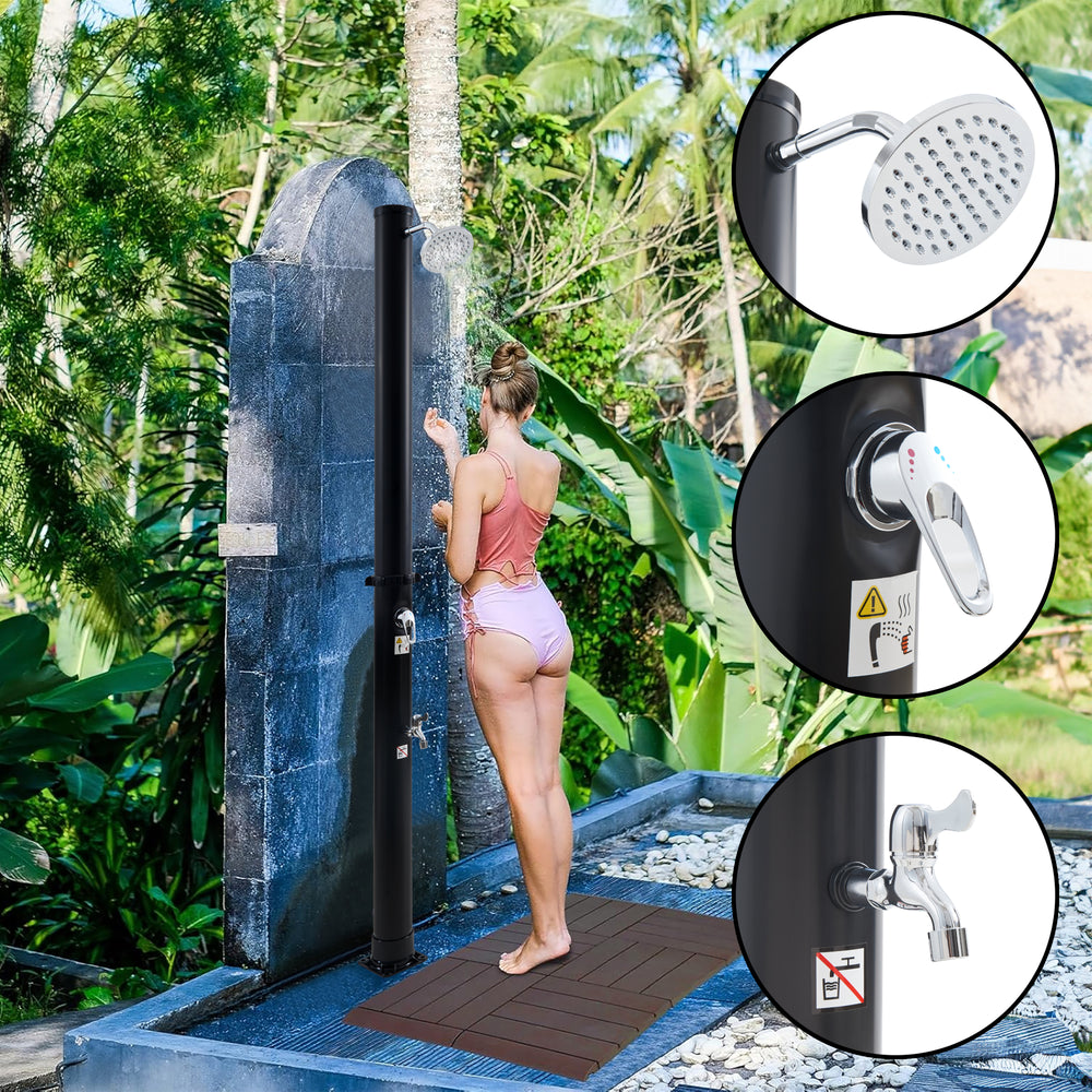 Prysznic solarny Frerievn z deszczownicą 215 cm 18L [casa.pro]