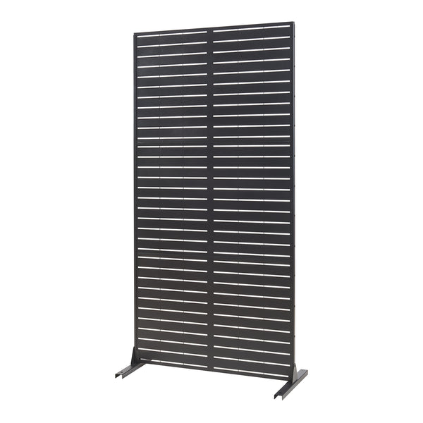 Wewnętrzna ścianka działowa Trolu stal 200x100x50 cm czarna [casa.pro]