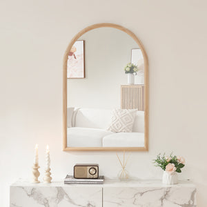 Lustro ścienne Podena 90x60 cm naturalne [en.casa]