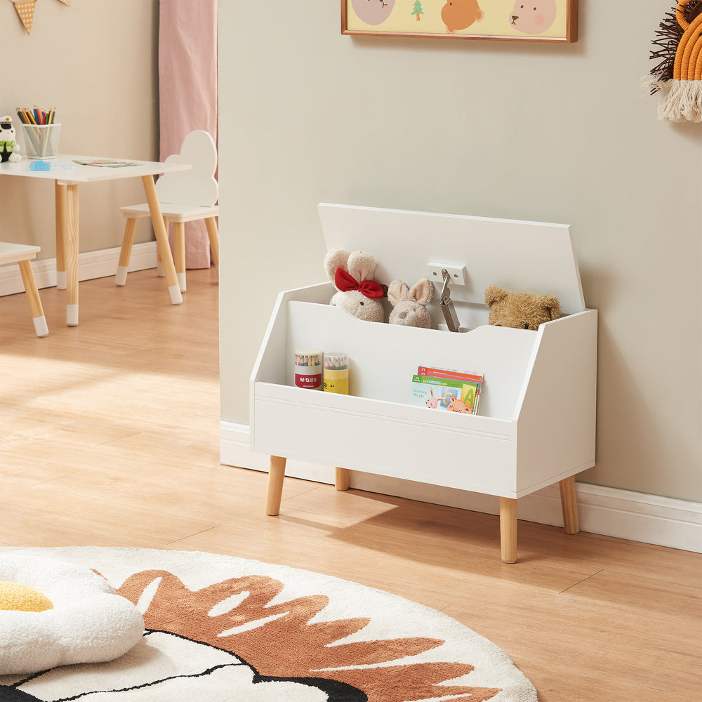 Spielzeugkiste Aavanrar 60x30x43 cm Weiß [en.casa] - premiumXL