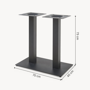 Rama stołu Vadejord stal 70x40x73 cm czarny [en.casa]