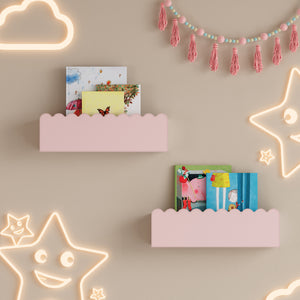 Półka ścienna dla dzieci zestaw 2 Vestnes 40x10x10 cm Cotton Candy [en.casa]