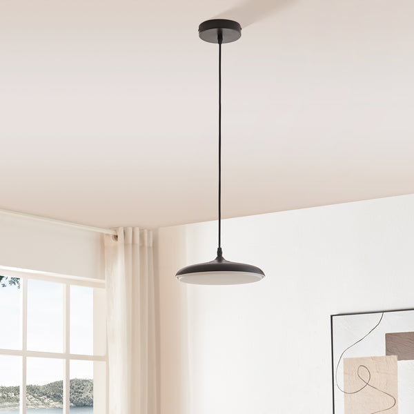 Lampa wisząca Oupilu ze zintegrowanymi diodami LED metal 120x25x25 cm czarny/biały [lux.pro]