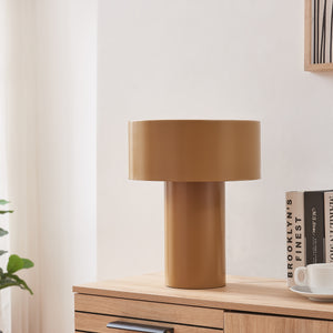 Lampa stołowa Kömn metal 37x30x30 cm brązowa [lux.pro]