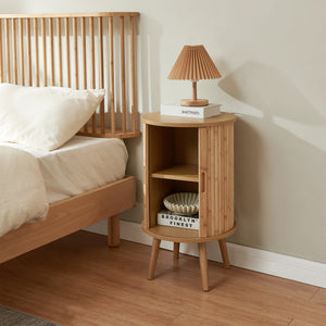 Stolik nocny Nordkapp 65x40 cm bambus [en.casa]