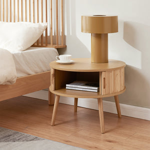 Stolik nocny Nordkapp 45x60 cm bambus [en.casa]