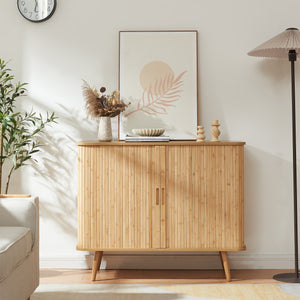 Szafka boczna Nordkapp 100x40x80 cm bambus [en.casa]