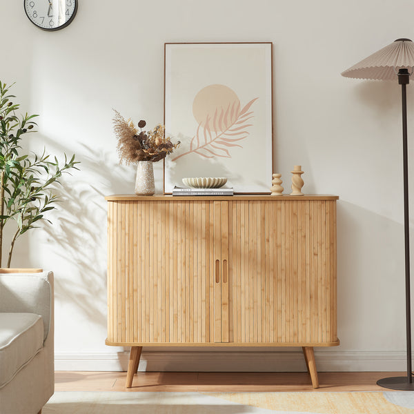 Szafka boczna Nordkapp 100x40x80 cm bambus [en.casa]