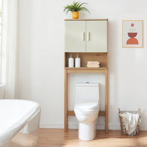 Szafka łazienkowa Ferrersp 160x63x20 cm dąb optyka/piaskowy kolor [en.casa]