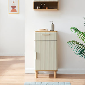 Szafka łazienkowa Ferrersp 80x40x35 cm, optyka dębu/kolor piaskowy [en.casa]