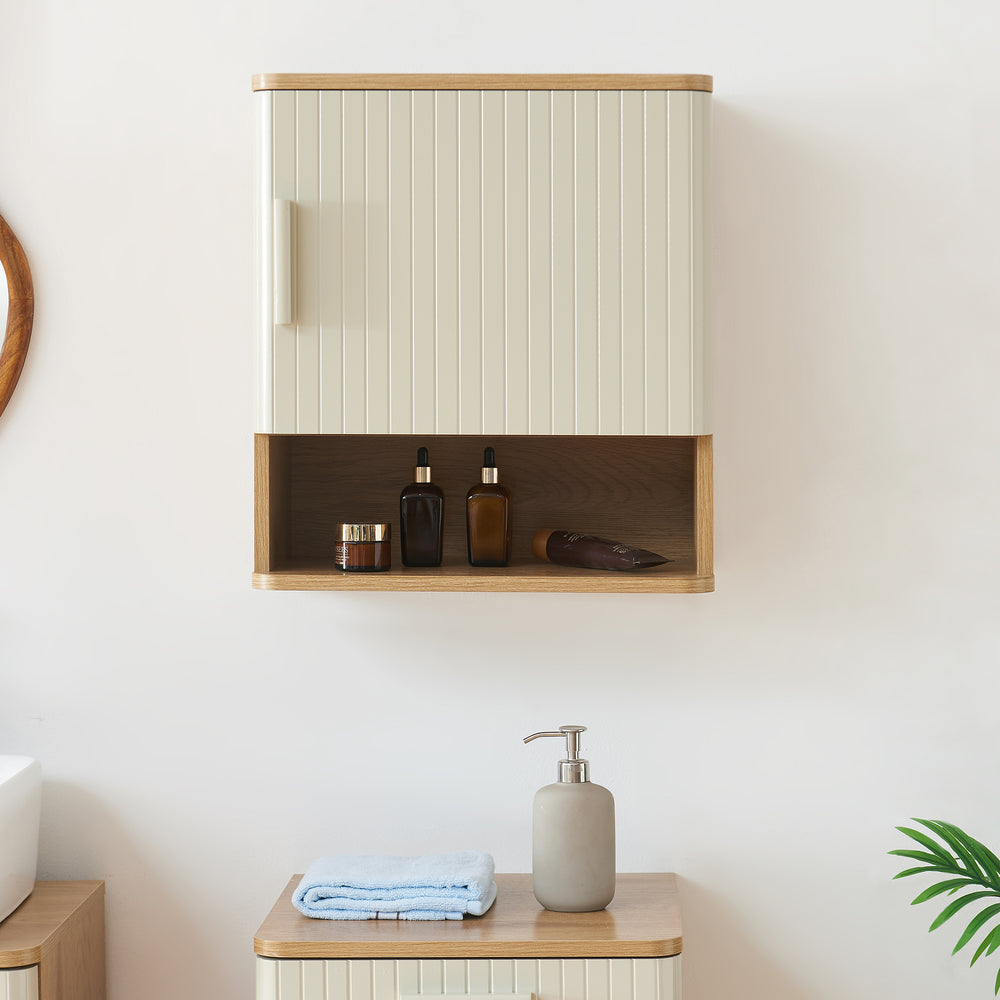 Szafka wisząca Ferrersp 50x45x24 cm dąb optyka/piaskowy [en.casa]