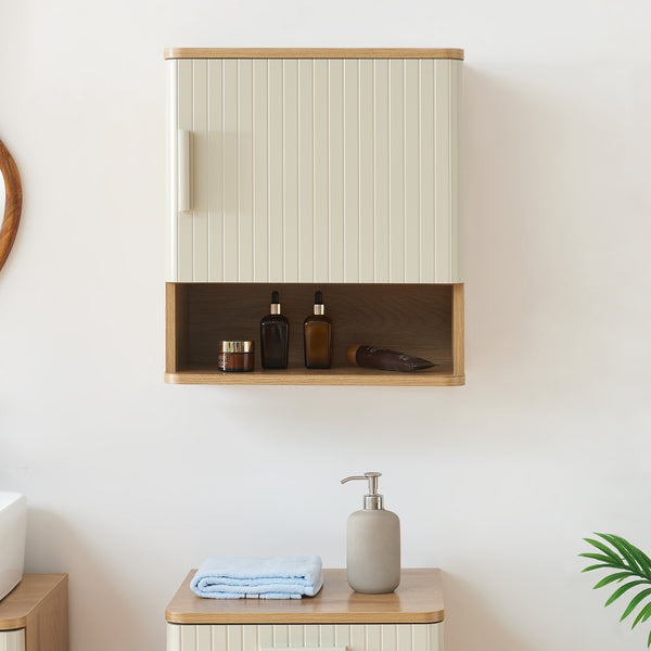 Szafka wisząca Ferrersp 50x45x24 cm dąb optyka/piaskowy [en.casa]