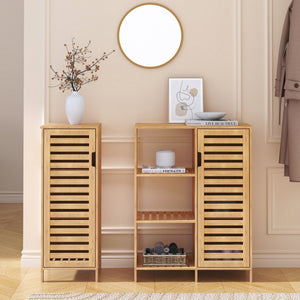 Szafka boczna Hakseri 2-częściowa 87x99x33 cm bambus naturalny [en.casa]