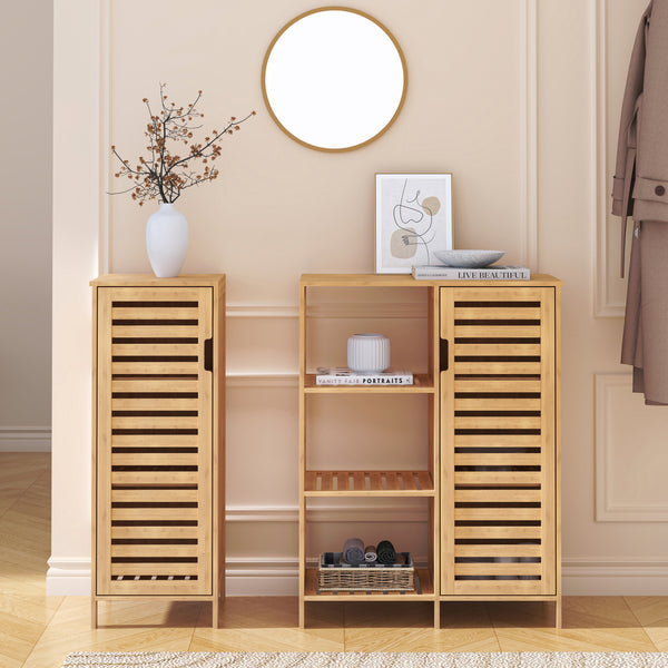 Szafka boczna Hakseri 2-częściowa 87x99x33 cm bambus naturalny [en.casa]