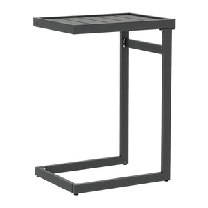 Stolik boczny na zewnątrz Gaby stal 58x40x30 cm antracytowy [casa.pro]