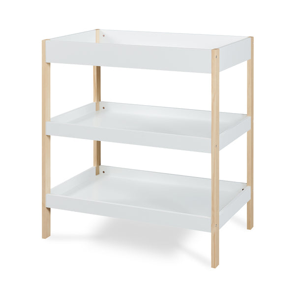 Przewijak Oupilu z 2 półkami 91x82x53 cm Biały [en.casa]