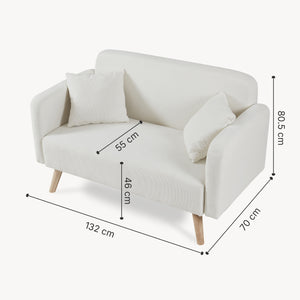Sofa 2-osobowa Midt 132x70x81 cm [en.casa]