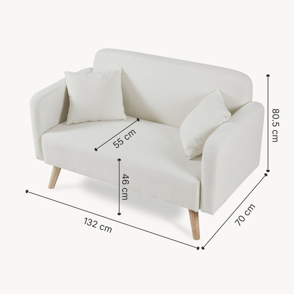 Sofa 2-osobowa Midt 132x70x81 cm [en.casa]