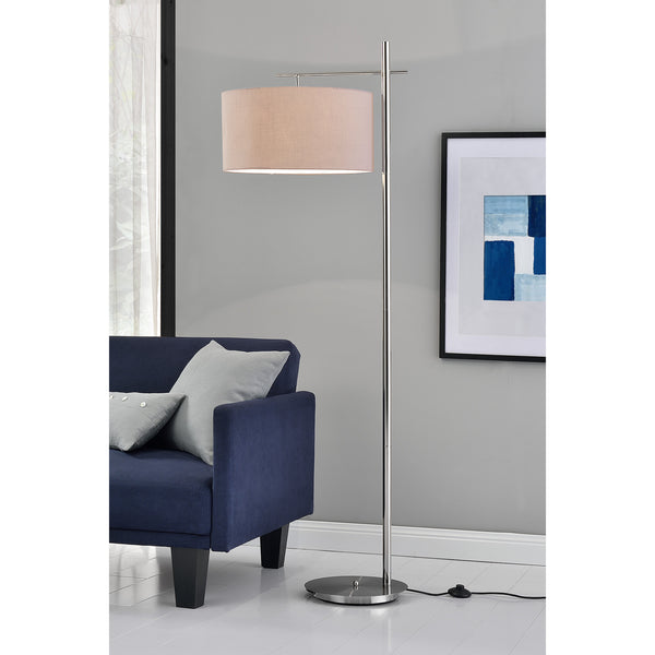 [lux.pro]® Lampa stojąca - London 1 x E 27 - 60W - szara/chrom