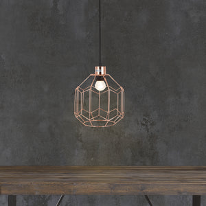 [lux.pro]® Lampa wisząca sufitowa - miedziana (1 x E27)