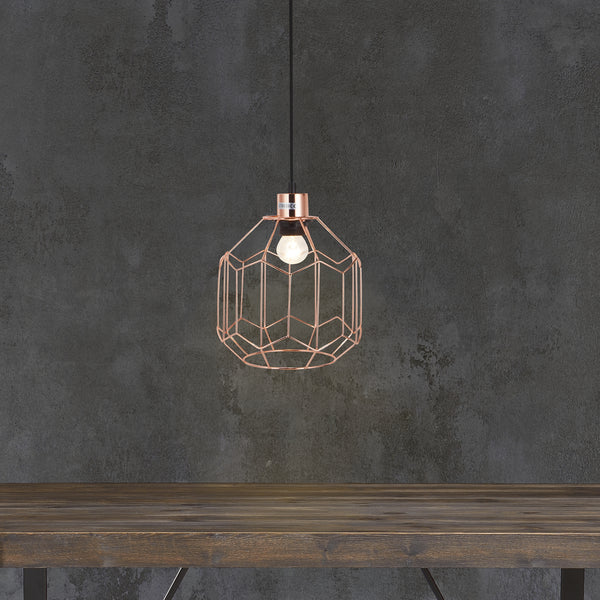 [lux.pro]® Lampa wisząca sufitowa - miedziana (1 x E27)