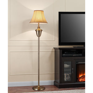 Lampa podłogowa Madrid 1x E27 Ø35x157 cm kolory mosiądz/beż lux.pro