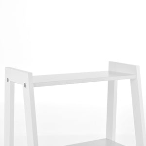 Półka drabinkowa Himare 90x43x32 cm z 4 przegródkami Biała en.casa