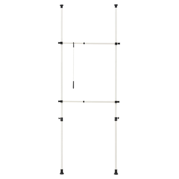 Wieszak teleskopowy Kemi biały [en.casa]