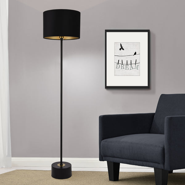 Lampa podłogowa Apeldoorn 157 cm E27 metal czarna lux.pro