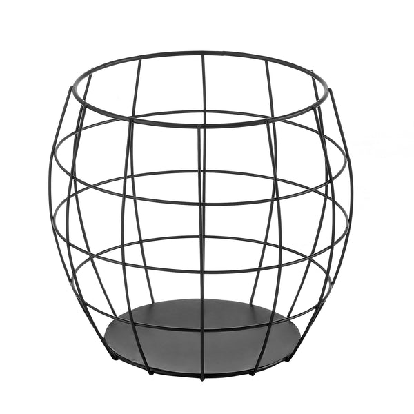 Stolik kawowy Neman zestaw 3 metalowych koszy czarny en.casa