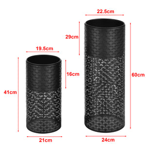 Stojak na kwiaty Virton zestaw 2 szt. czarny en.casa