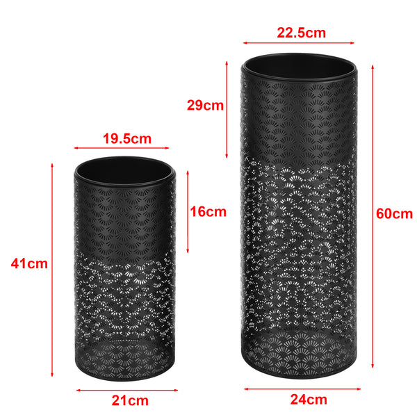 Stojak na kwiaty Virton zestaw 2 szt. czarny en.casa