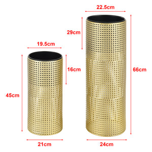 Stojak na kwiaty Lüttich zestaw 2 szt. czarno-złoty en.casa