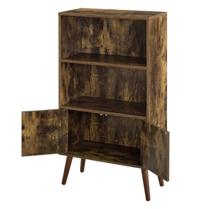 Regał na książki Ängelholm 113x60x30 cm z 2 drzwiami szafki i 2 dużymi półkami en.casa