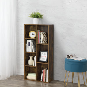 Regał na książki Nossebro w ciemnym odcieniu drewna en.casa