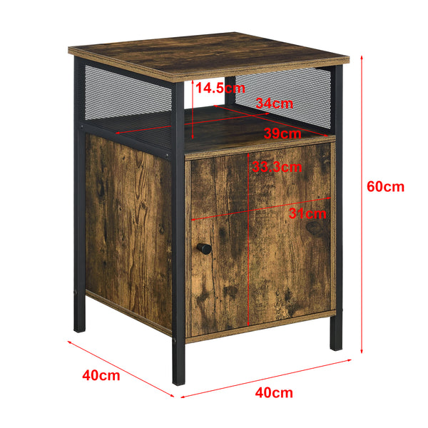 Stolik boczny Eigersund z szafką 60x40x40cm [en.casa]