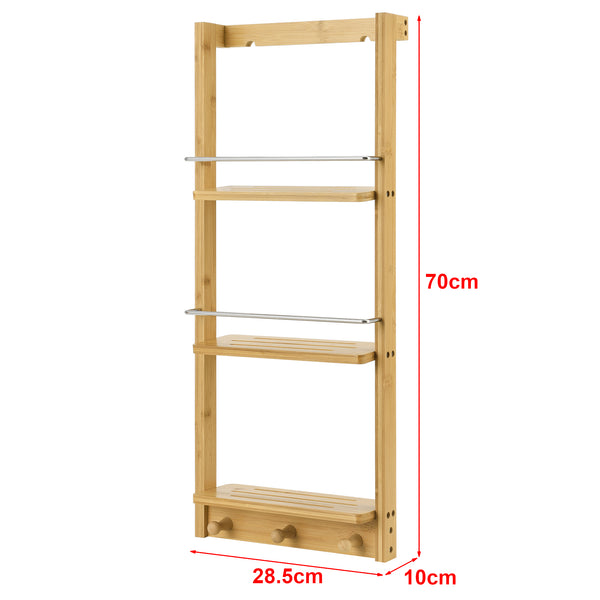 Bambusowa półka ścienna Lidingö 29x10x70cm [en.casa]