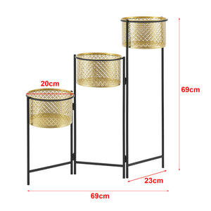 Stojak na kwiaty Doel w kolorze mosiądzu [en.casa]