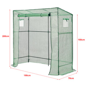 Szklarnia Vlaardingen 198x78x200cm Zielona [en.casa]