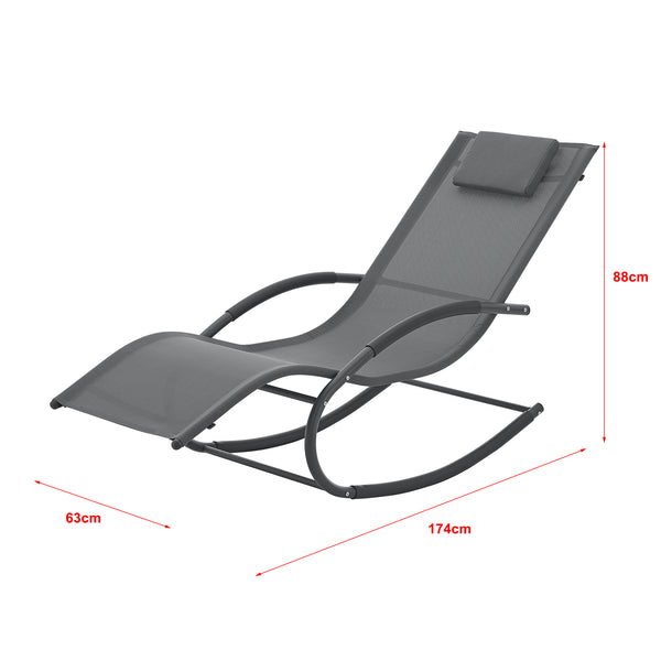 Leżak bujany Tarent 150 kg ciemnoszary [en.casa]