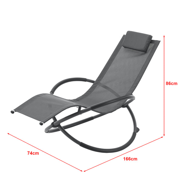 Leżak bujany Pulsano 150 kg ciemnoszary [en.casa]