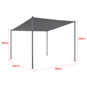 Altana Carunchio 300x285x248cm ciemnoszara [en.casa]