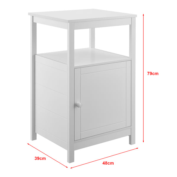 Stolik boczny Merijärvi 79x48x39cm Biały [en.casa]