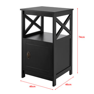 Stolik pomocniczy Utajärvi Stolik kawowy 74x40x40cm Stolik do kawy Czarny [en.casa]