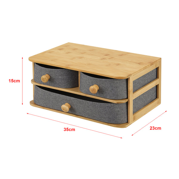 Organizer na biurko z bambusa Mäntsälä [en.casa]