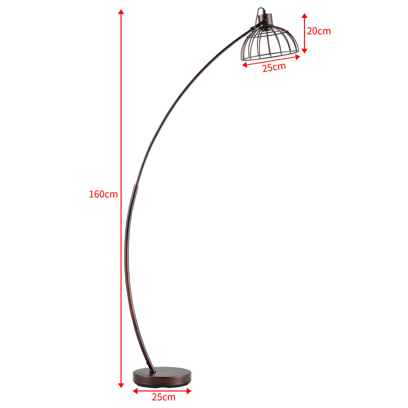 Szkic wymiarowy Lampa podłogowa Portsmouth rdzawy brąz [lux.pro]