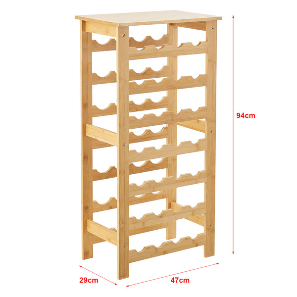 Stojak na wino Äänekoski 94x47x29 cm bambus natura [en.casa]