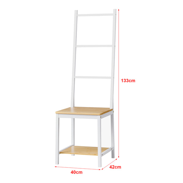 Wieszak męski Juuka 133x40x42 cm Wieszak na płaszcze bambusowy [en.casa]