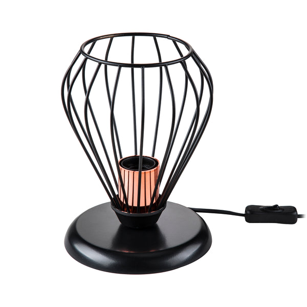 Lampa stołowa Grays E27 metal czarna / kolor miedziany [lux.pro]